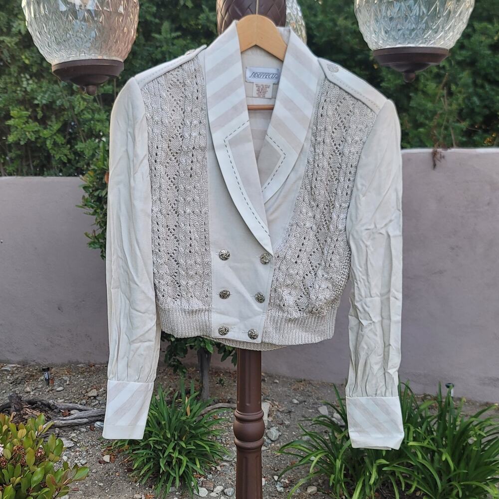 Vtg Sideffects Cropped Blazer Jacket